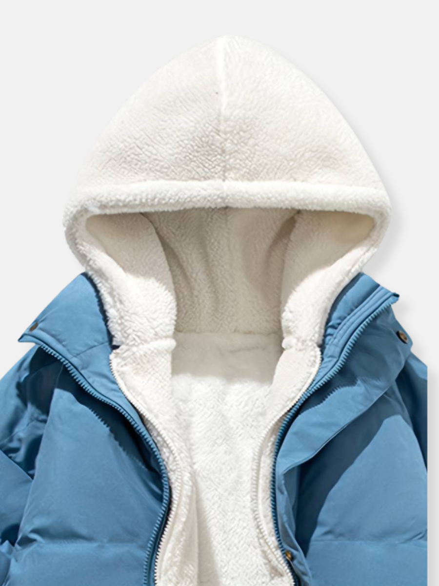 Emma Dames Gewatteerde Winterjas - Warme Pufferjas met Sherpa Voering