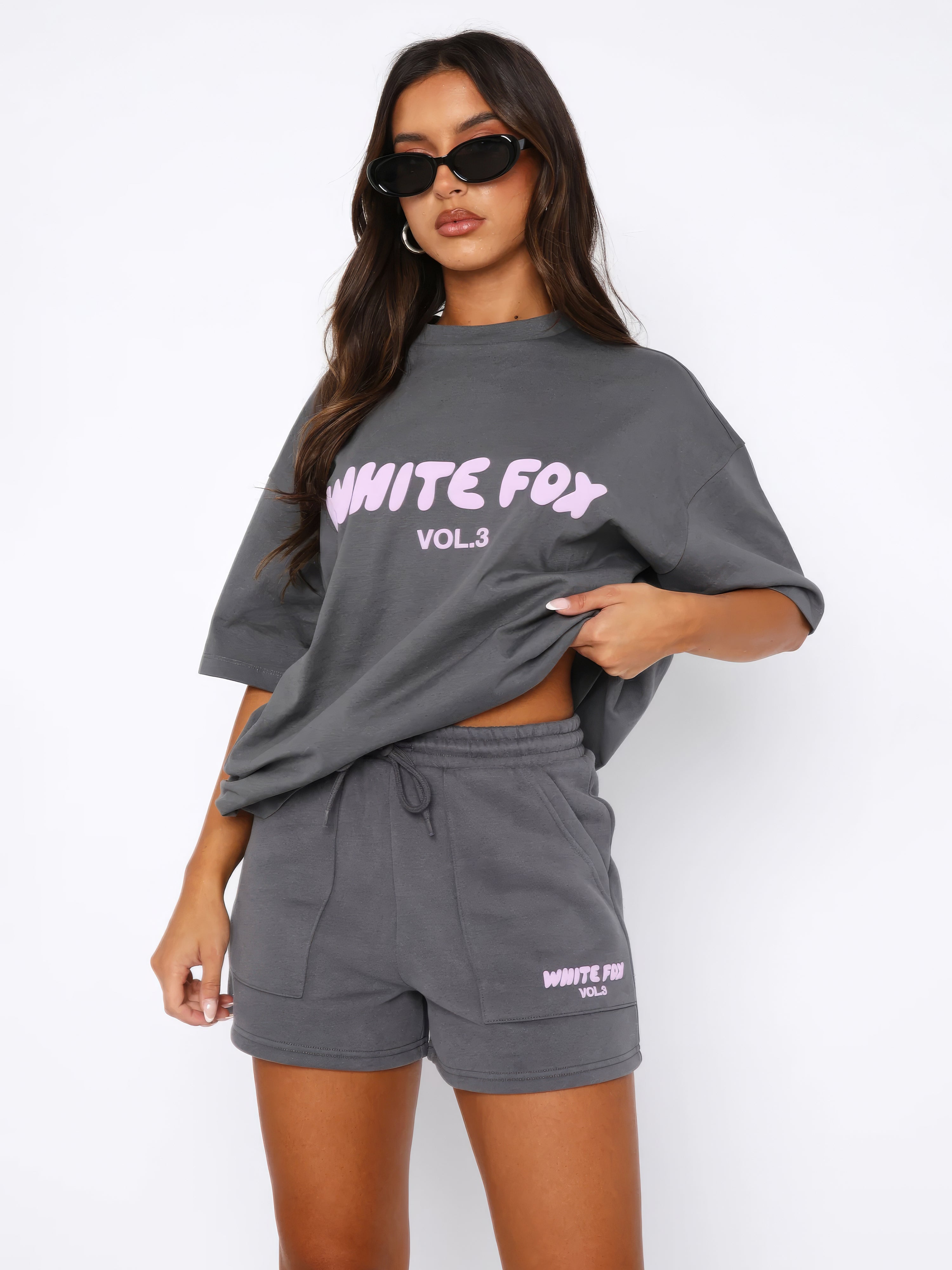 White Fox Oversized T-Shirt Set