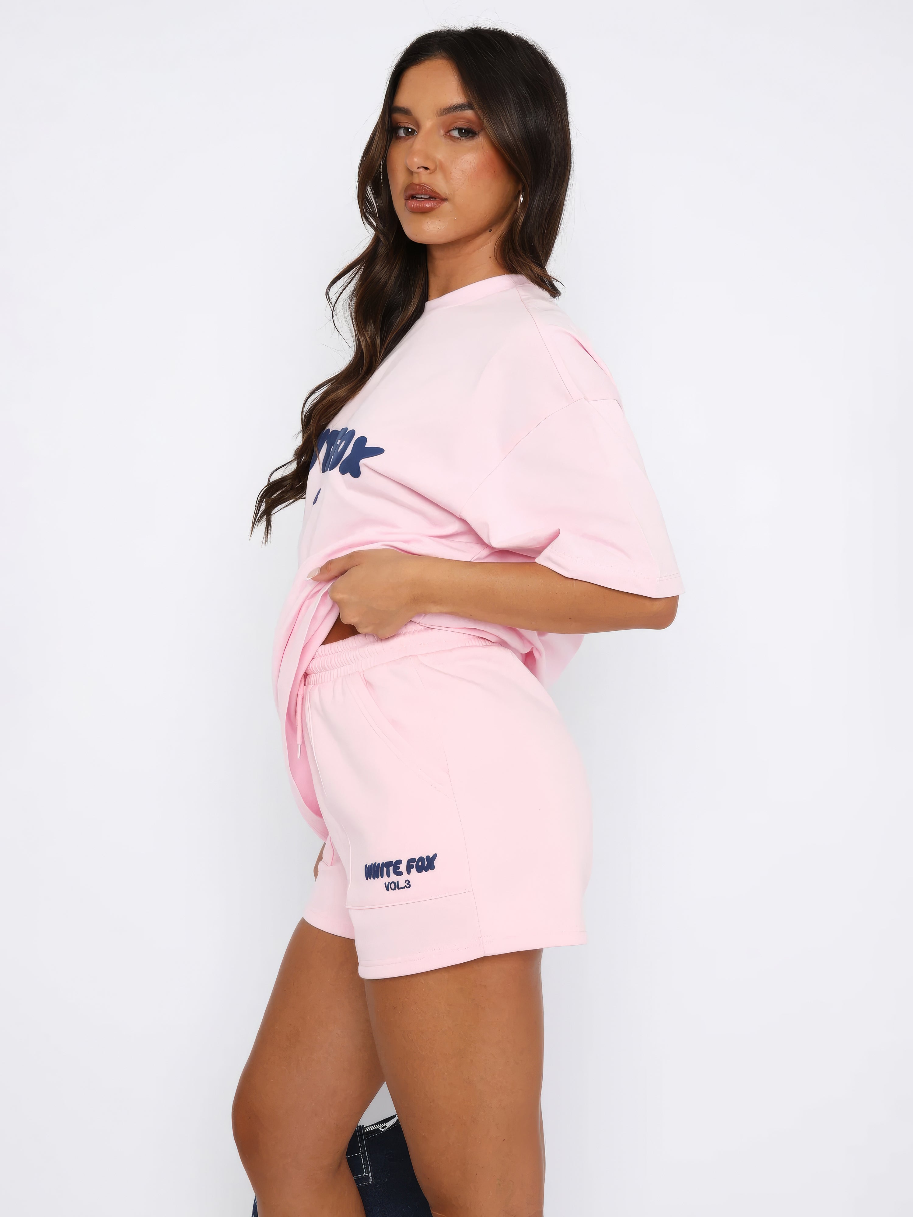 White Fox Oversized T-Shirt Set