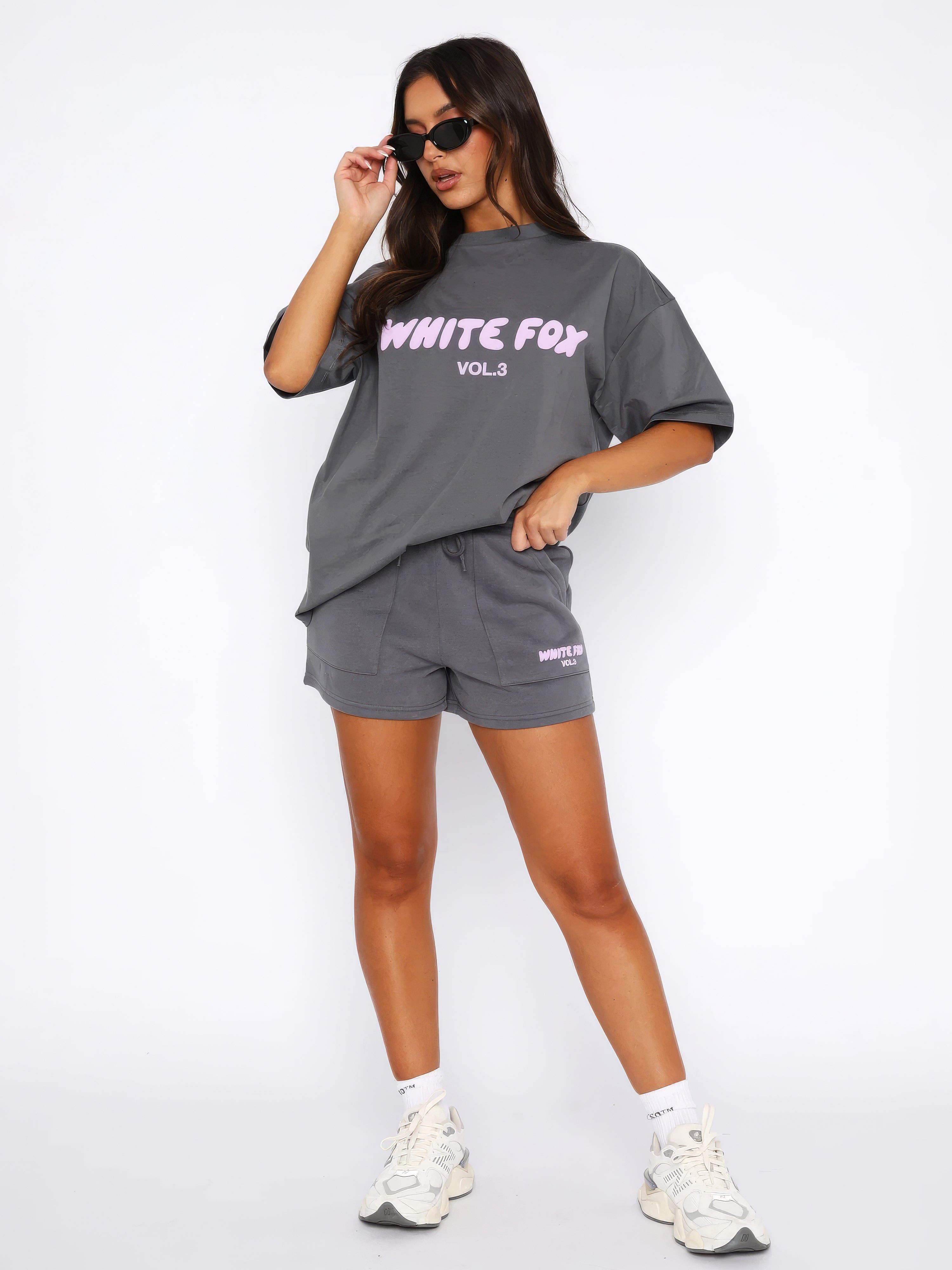 White Fox Oversized T-Shirt Set