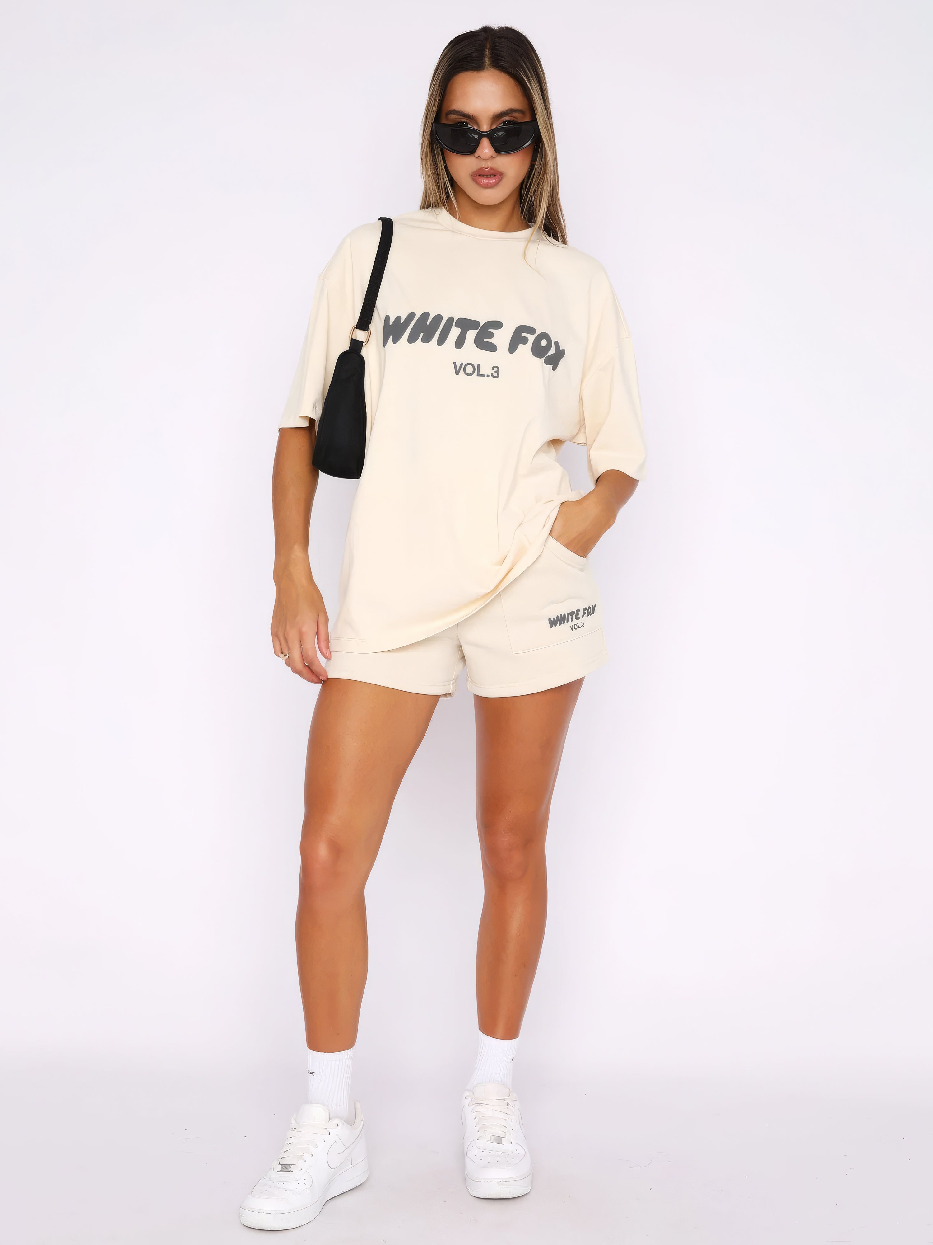 White Fox Oversized T-Shirt Set