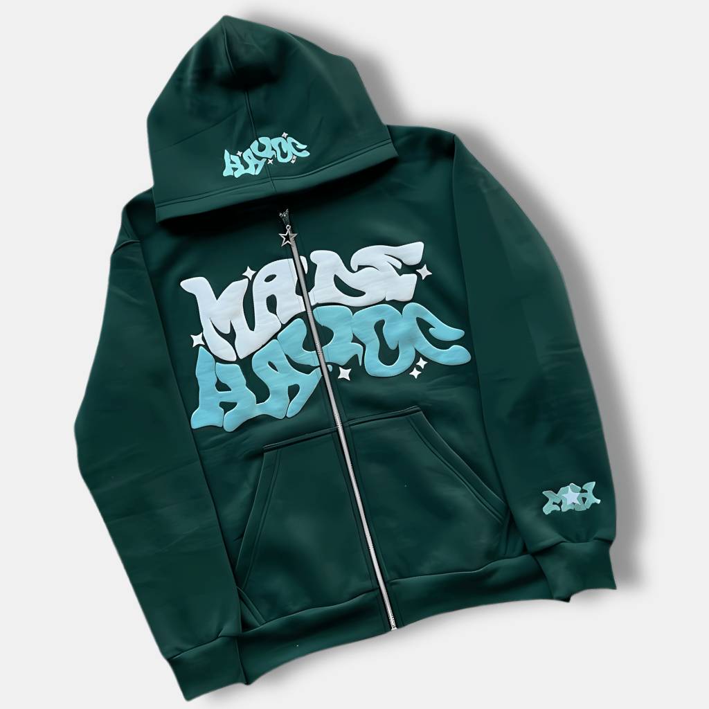 Unisex Hoodie met Graffiti-Print – Streetwear in Trendkleuren