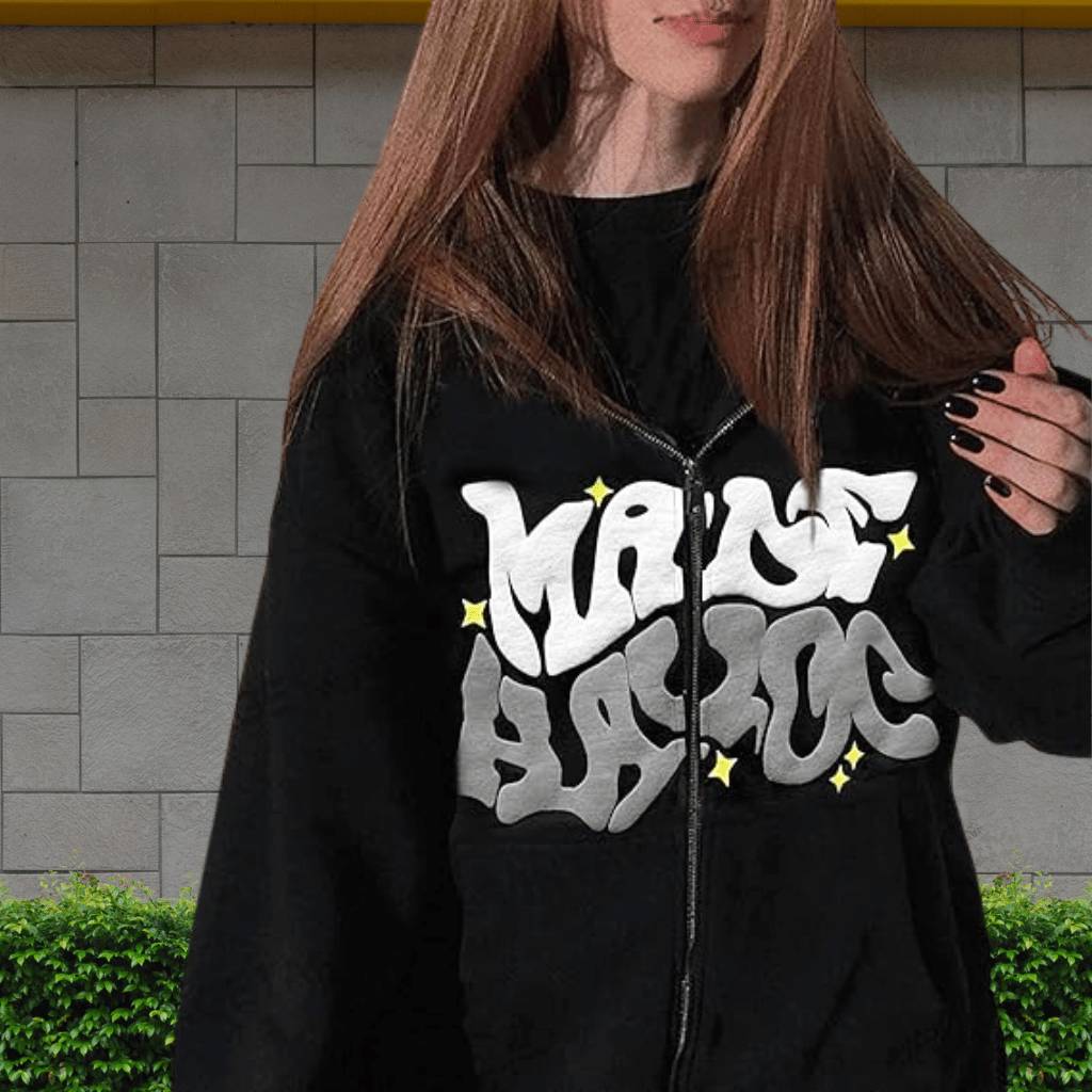 Unisex Hoodie met Graffiti-Print – Streetwear in Trendkleuren