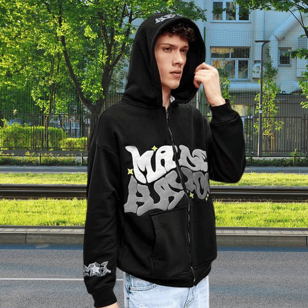 Unisex Hoodie met Graffiti-Print – Streetwear in Trendkleuren