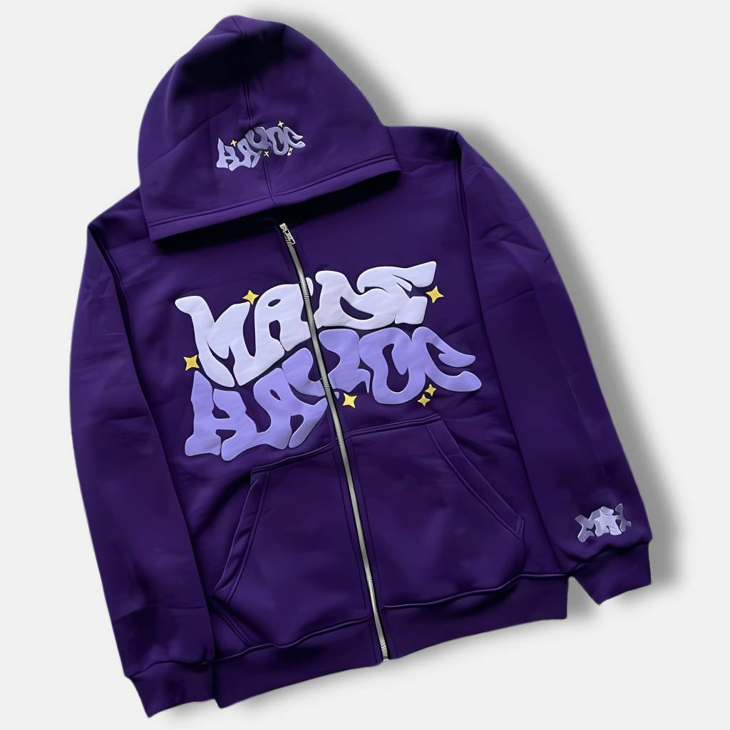 Unisex Hoodie met Graffiti-Print – Streetwear in Trendkleuren