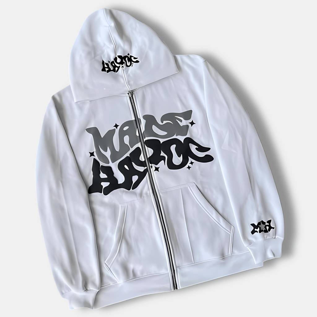 Unisex Hoodie met Graffiti-Print – Streetwear in Trendkleuren