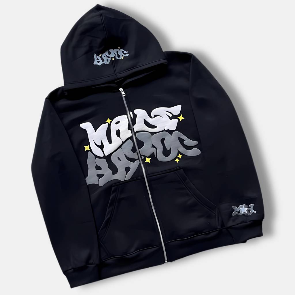 Unisex Hoodie met Graffiti-Print – Streetwear in Trendkleuren