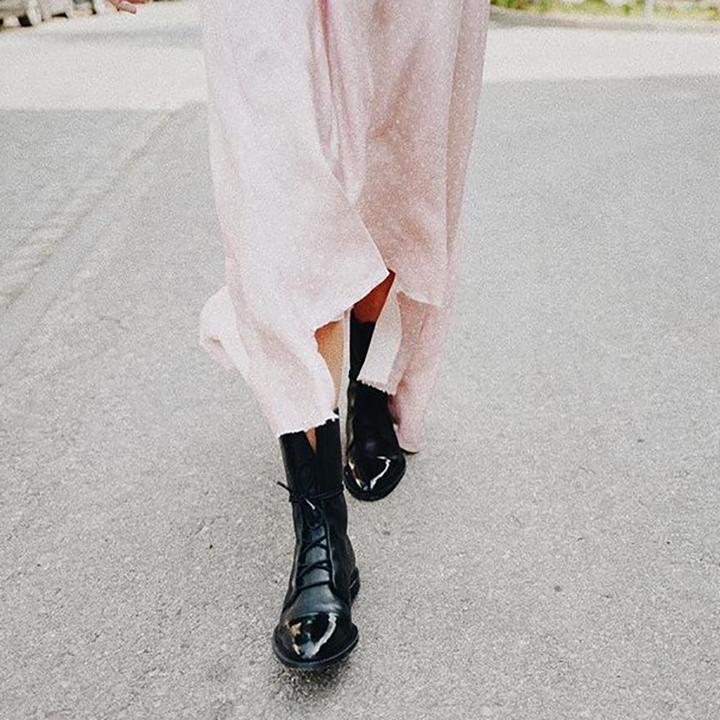 Livia | Klassieke Leren Veterlaarzen met Tijdloos Design