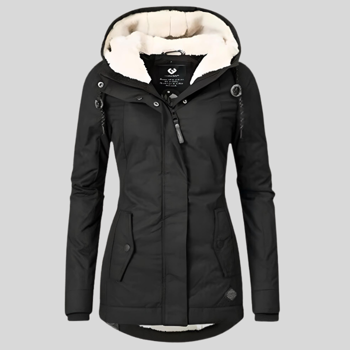 Lina Dames Winterjas - Warme Jas met Sherpa Voering en Capuchon