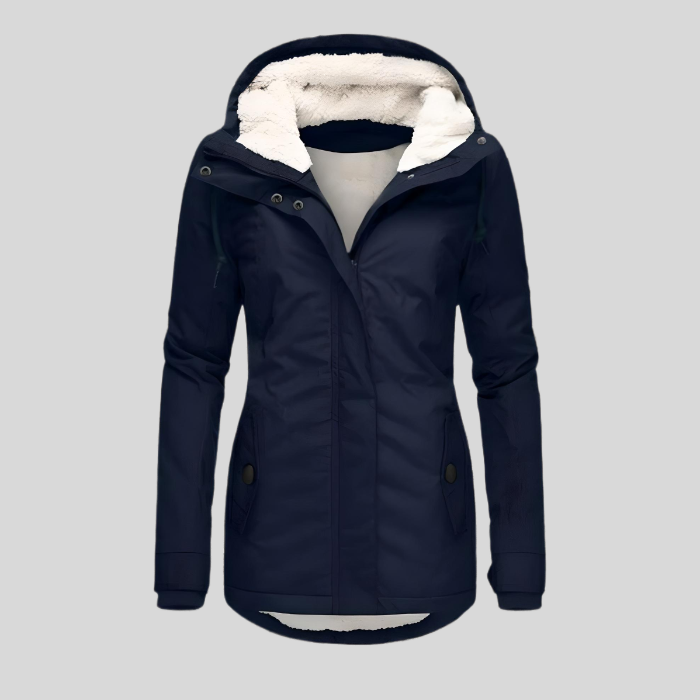 Lina Dames Winterjas - Warme Jas met Sherpa Voering en Capuchon