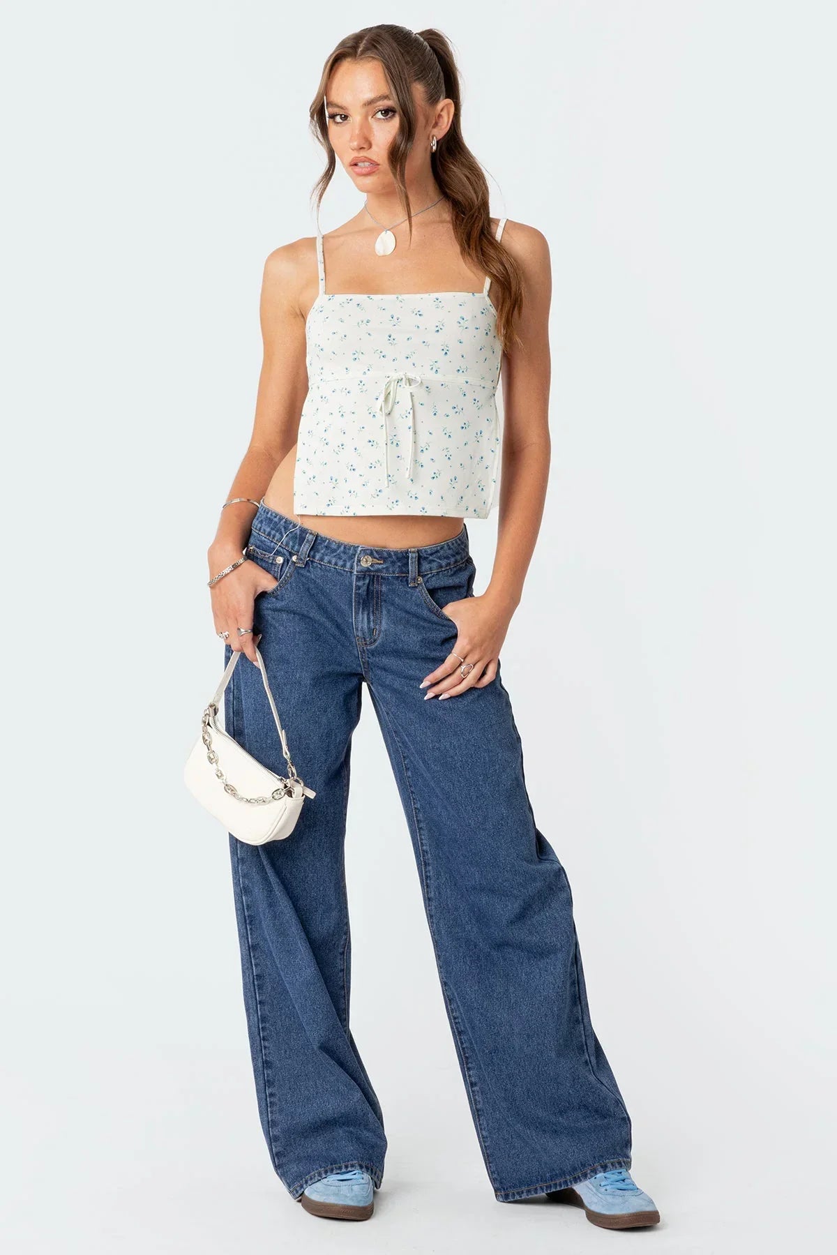 Isabella Zwarte Wide-Leg Jeans – High-Waisted Denim voor een Stijlvolle, Moderne Look