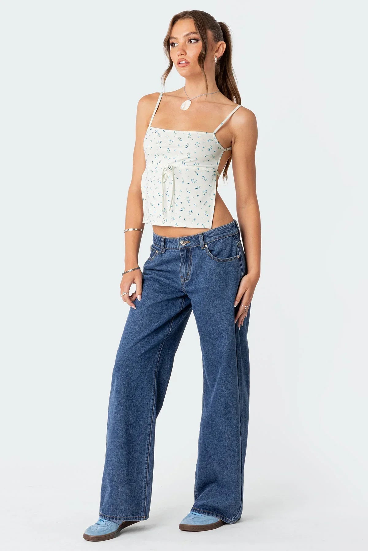 Isabella Zwarte Wide-Leg Jeans – High-Waisted Denim voor een Stijlvolle, Moderne Look