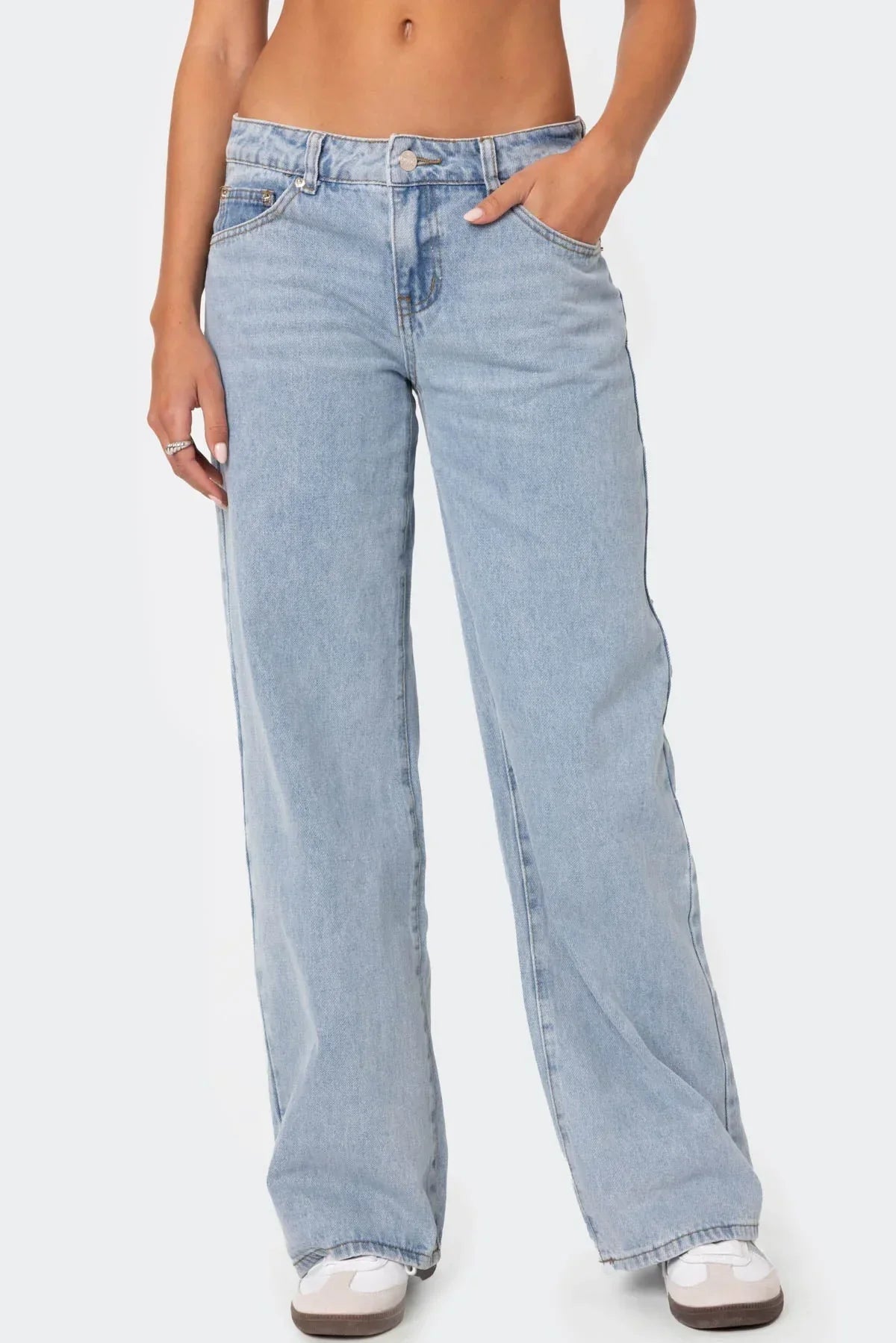 Isabella Zwarte Wide-Leg Jeans – High-Waisted Denim voor een Stijlvolle, Moderne Look