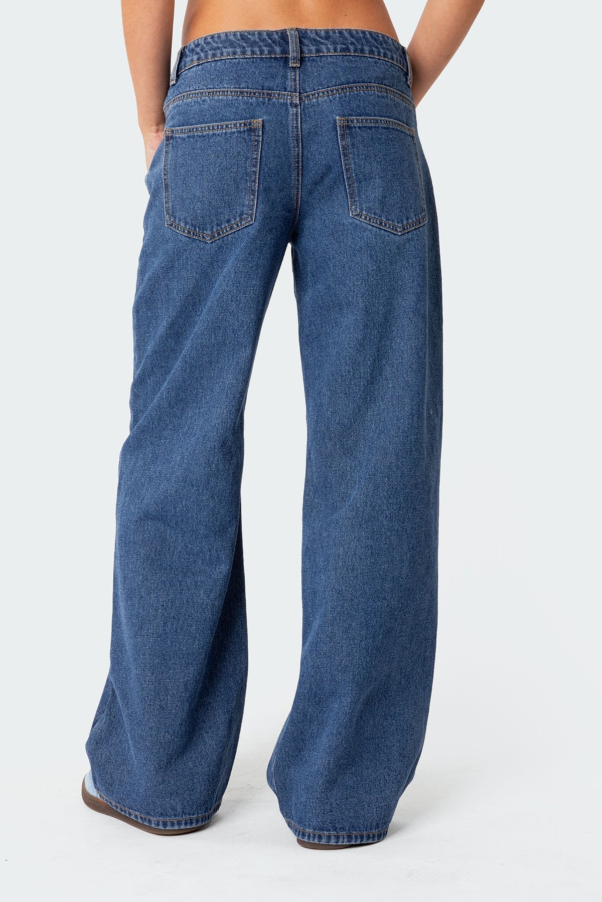 Isabella Zwarte Wide-Leg Jeans – High-Waisted Denim voor een Stijlvolle, Moderne Look