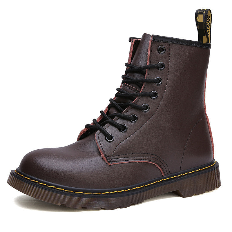Emily Veterboots met Gele Stiknaad – Stevig, Stijlvol en Tijdloos