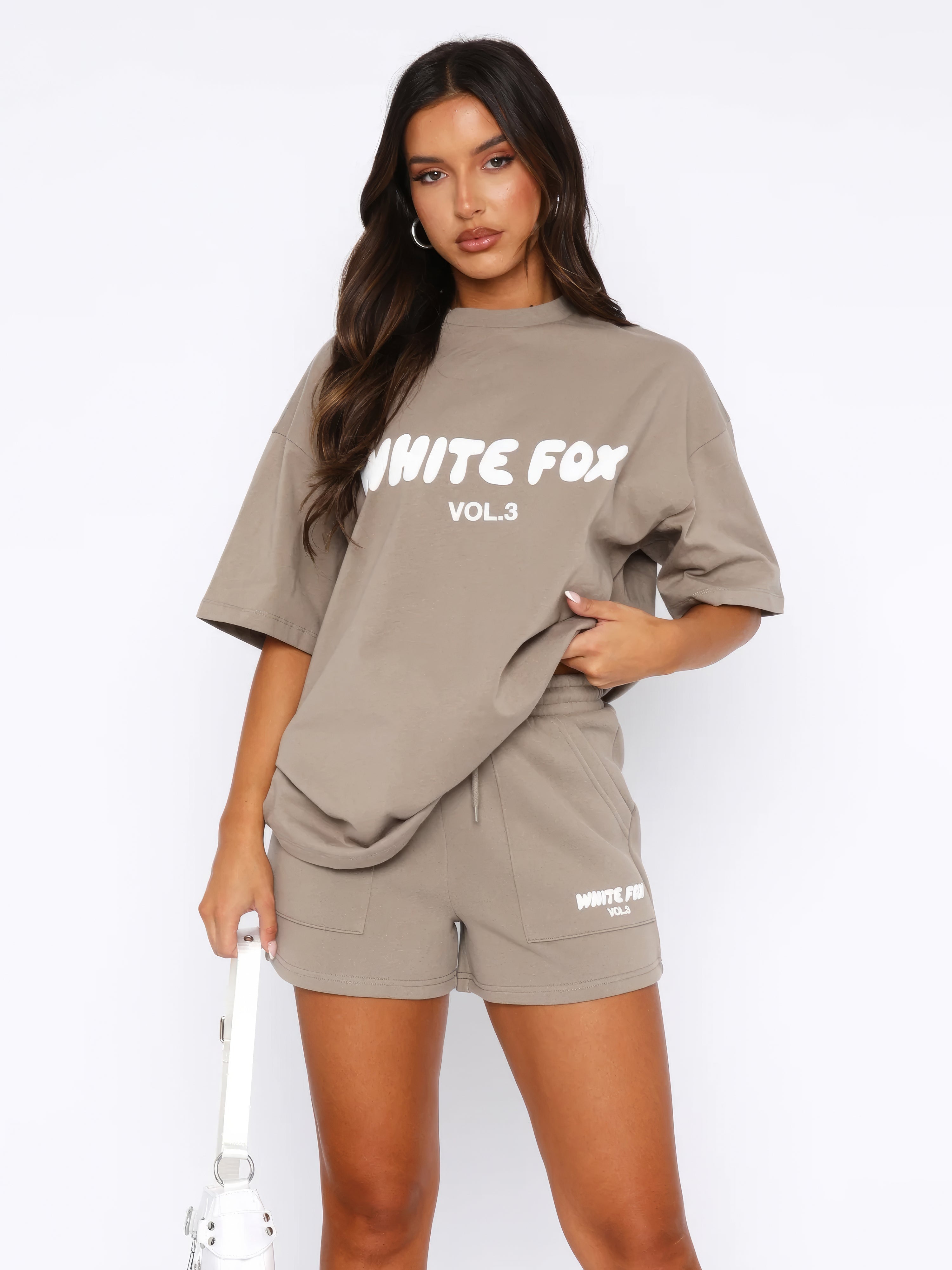 White Fox Oversized T-Shirt Set