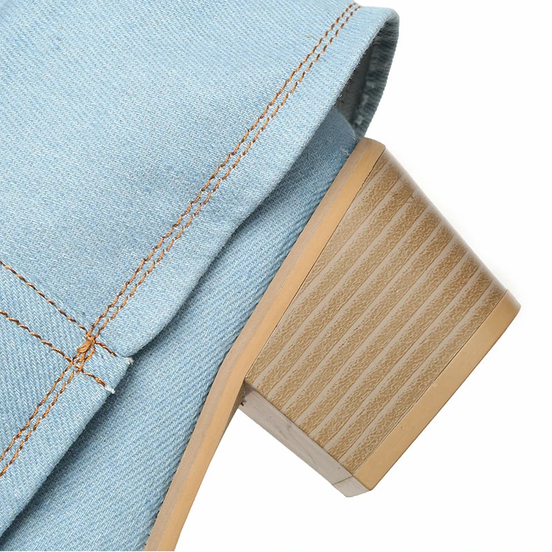 FENNA | Denim knielaarzen