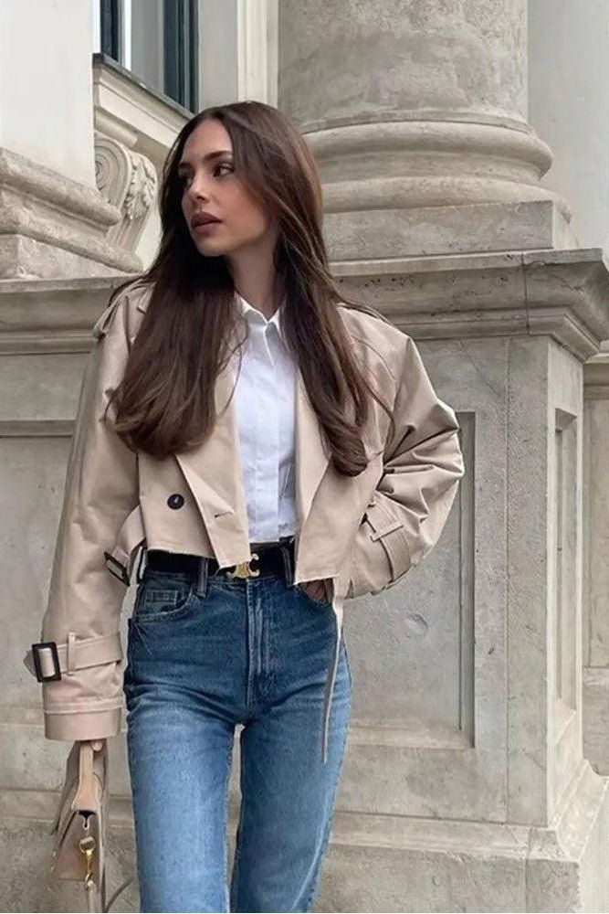 EMILY | Korte Trenchcoat Met Ceintuur