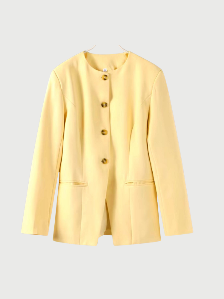 NOA | Single-breasted blazer- lichtgeel